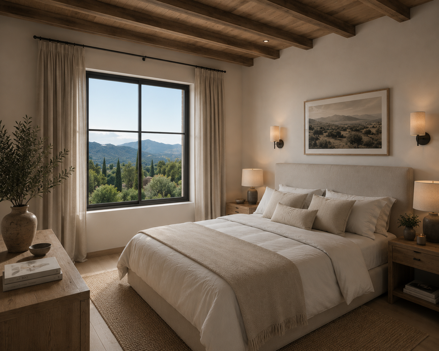 Exterior de Villa Olive Hills con jardín mediterráneo